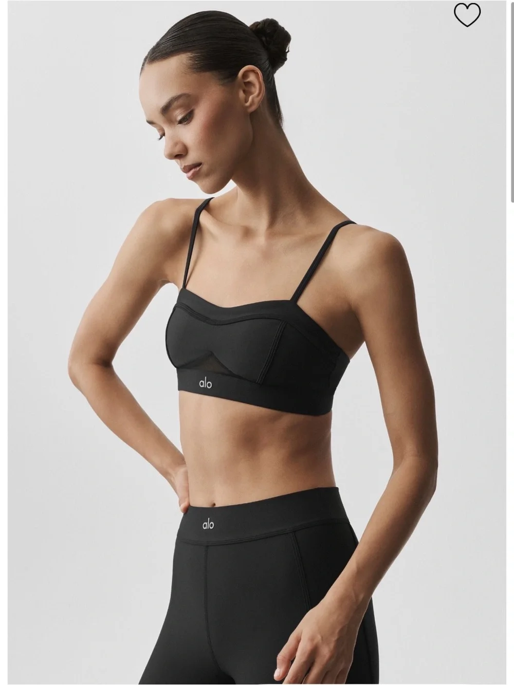 73. ALO Airlift skyglow Black Bralette